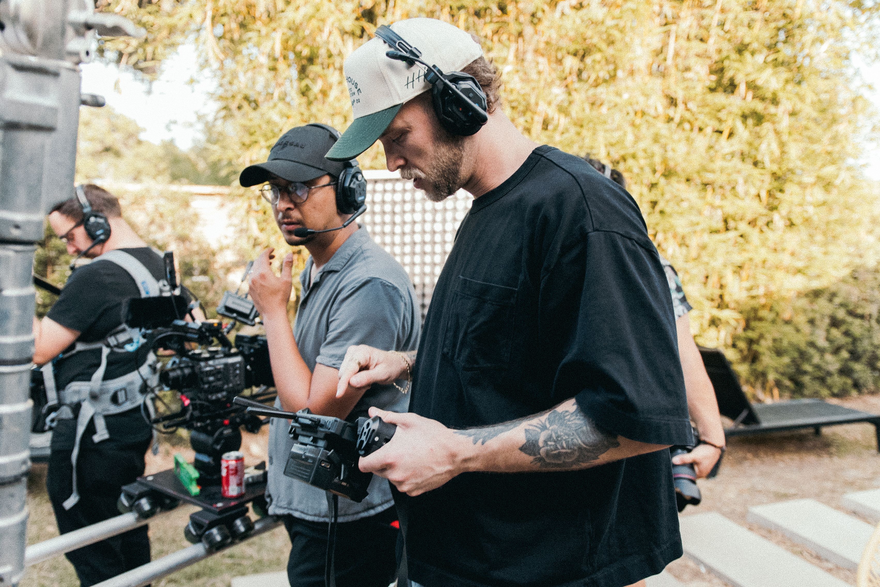 Film crew on location