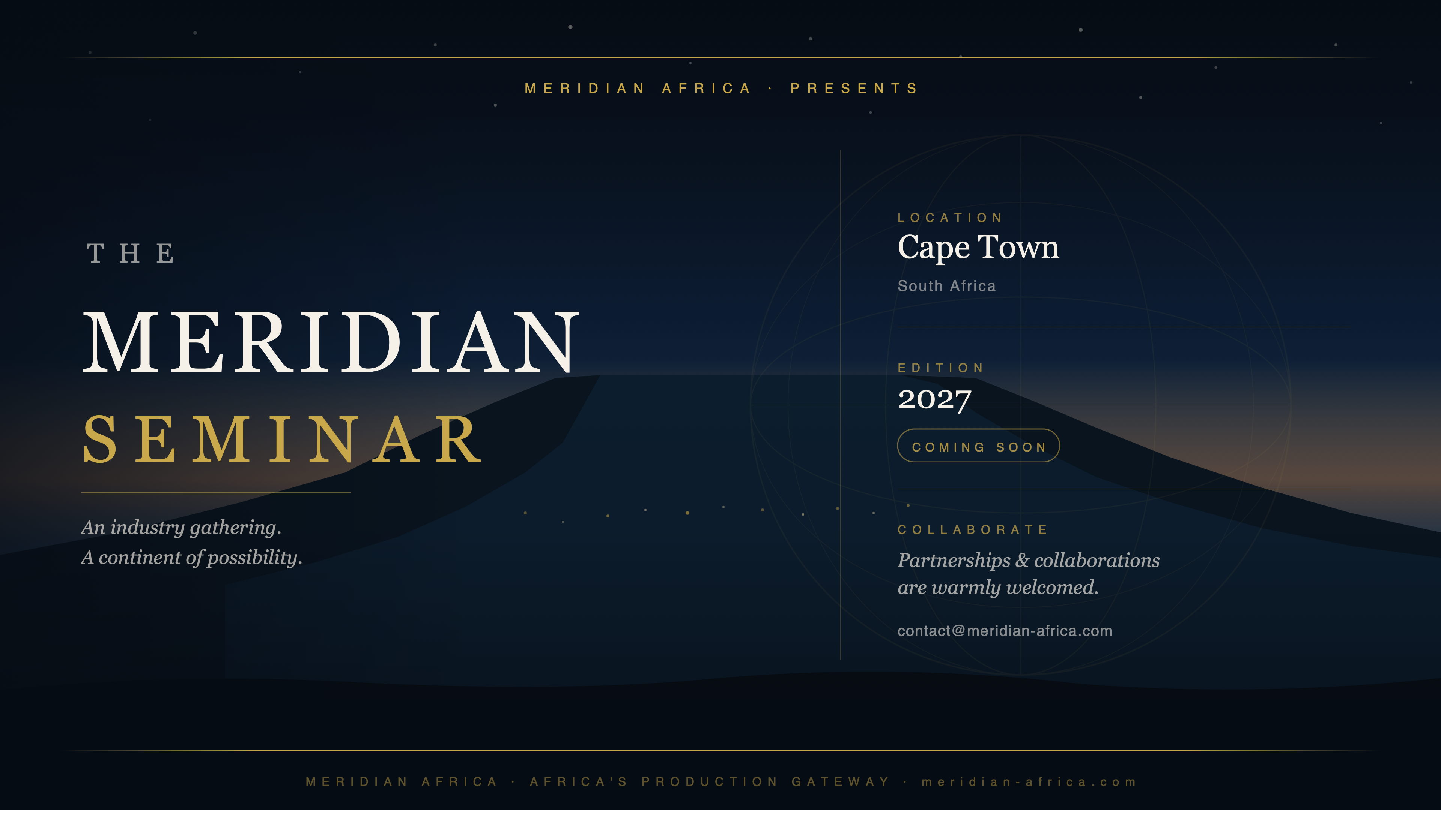 The Meridian Seminar