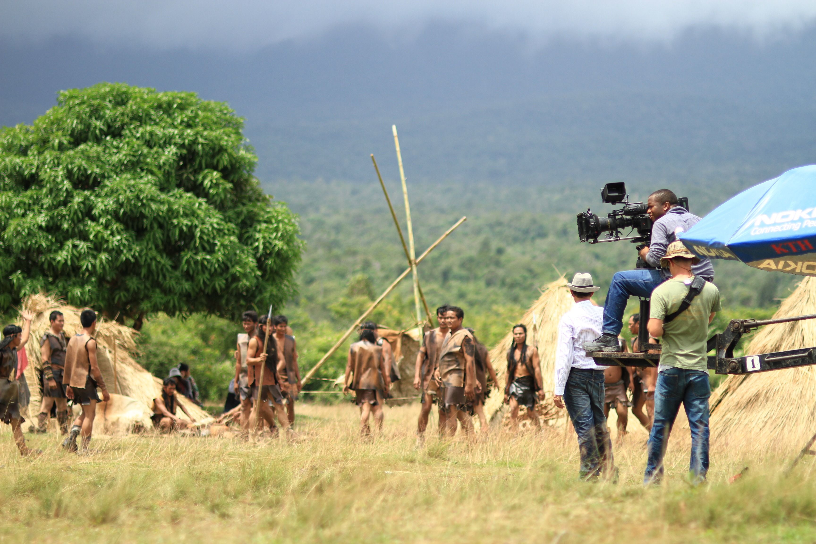 Film crew on location